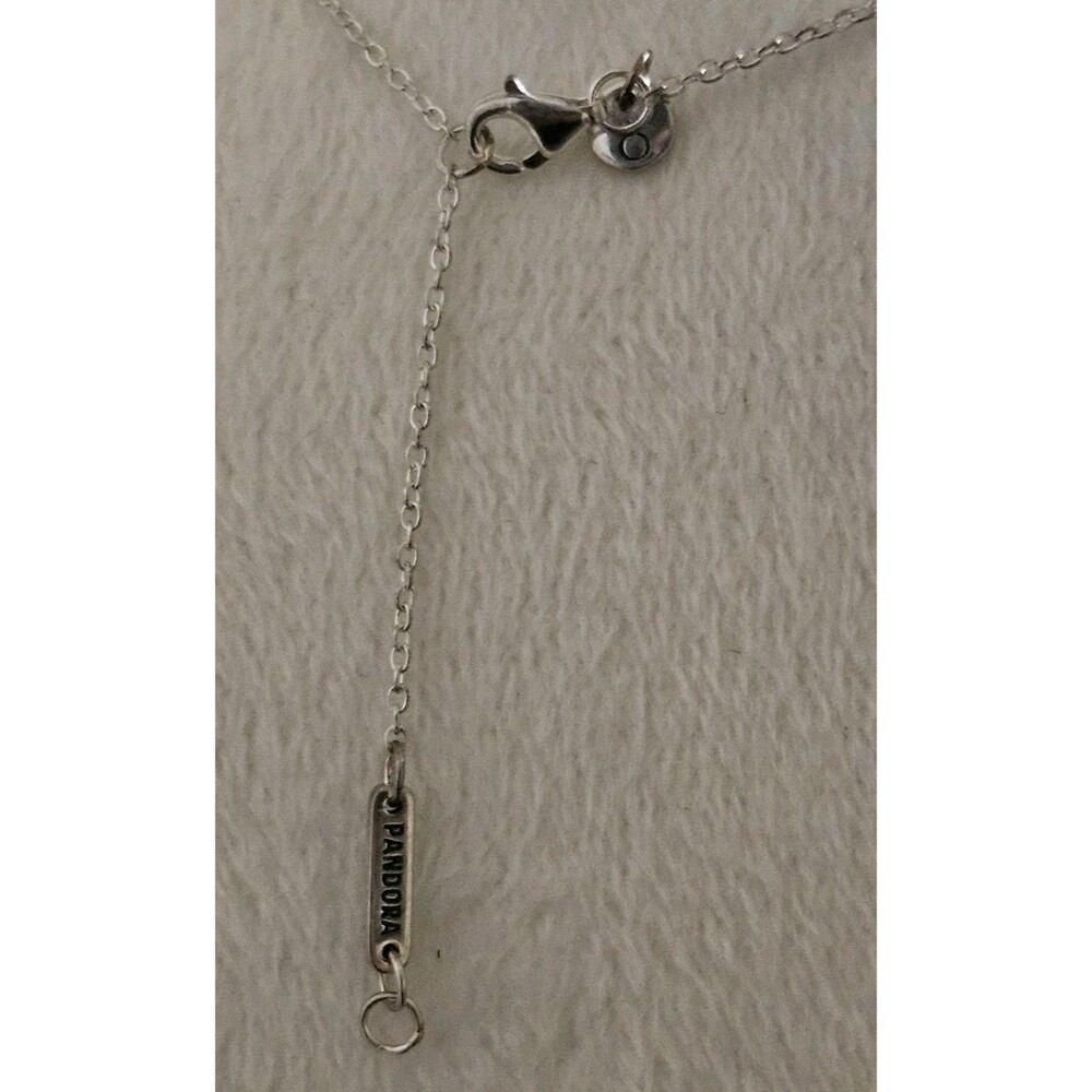 Genuine 925 Sterling Silver Necklace & Earrings Set Pink Heart Necklace. - Picture 6 of 9